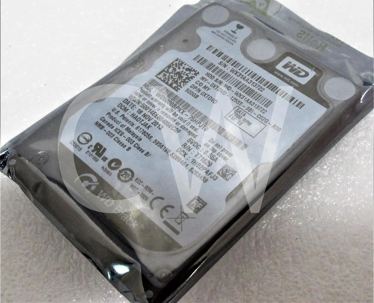 WD5000BPKX Western Digital BLACK 500GB 7.2K RPM 6Gbps 2.5" SATA HDD ...
