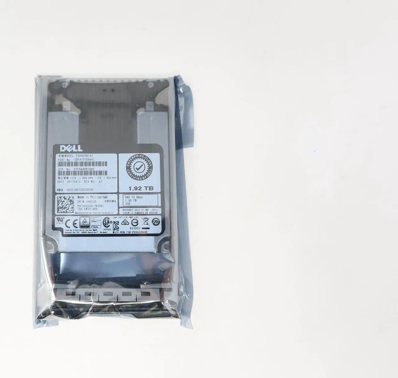 Alt view image 2 of 2 - Dell 4XC39 1.92TB SAS 2.5" 12G MU SSD Solid State Drive PX04SVB192
