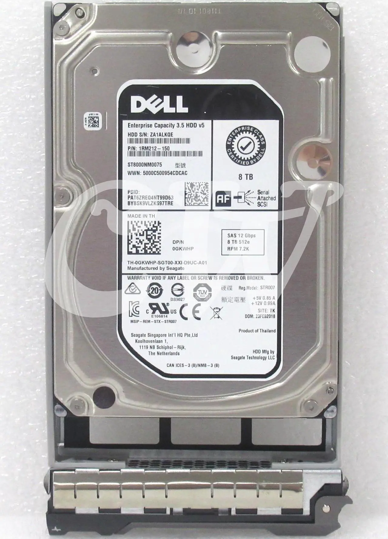Alt view image 2 of 2 - ST8000NM0075 8TB 7.2K RPM 12G 3.5" SAS HDD For Dell T420 T430 T440 T605 T610
