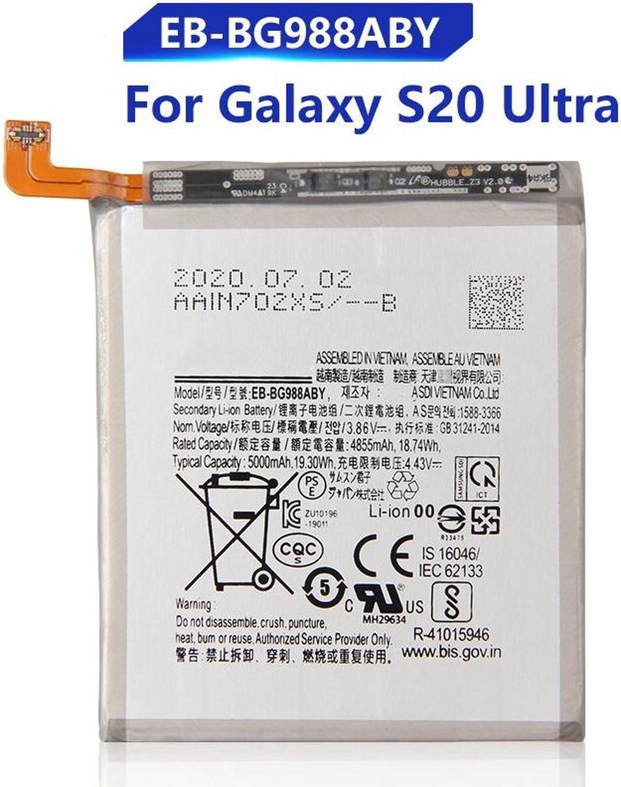 Replacement Battery for Samsung Galaxy S20 Ultra 5G Battery, G988 SM-G988, EB-BG988ABY