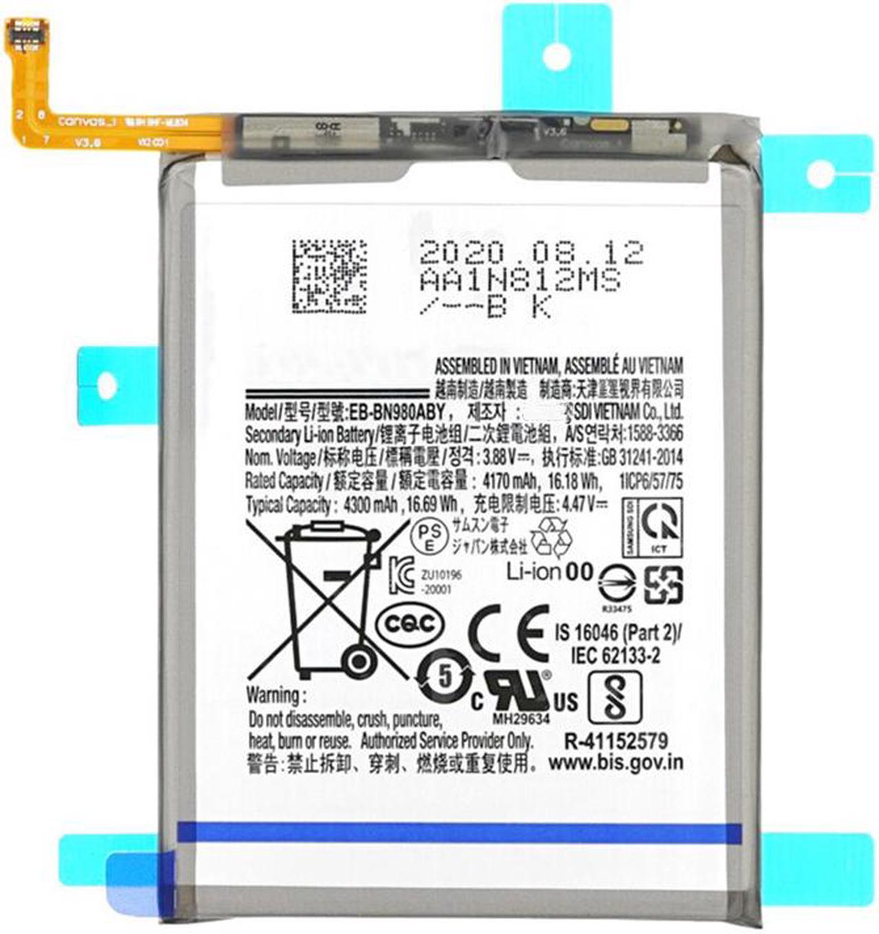 Replacement Battery for Samsung Galaxy Note 20 Battery, N980F, EB-BN980ABY