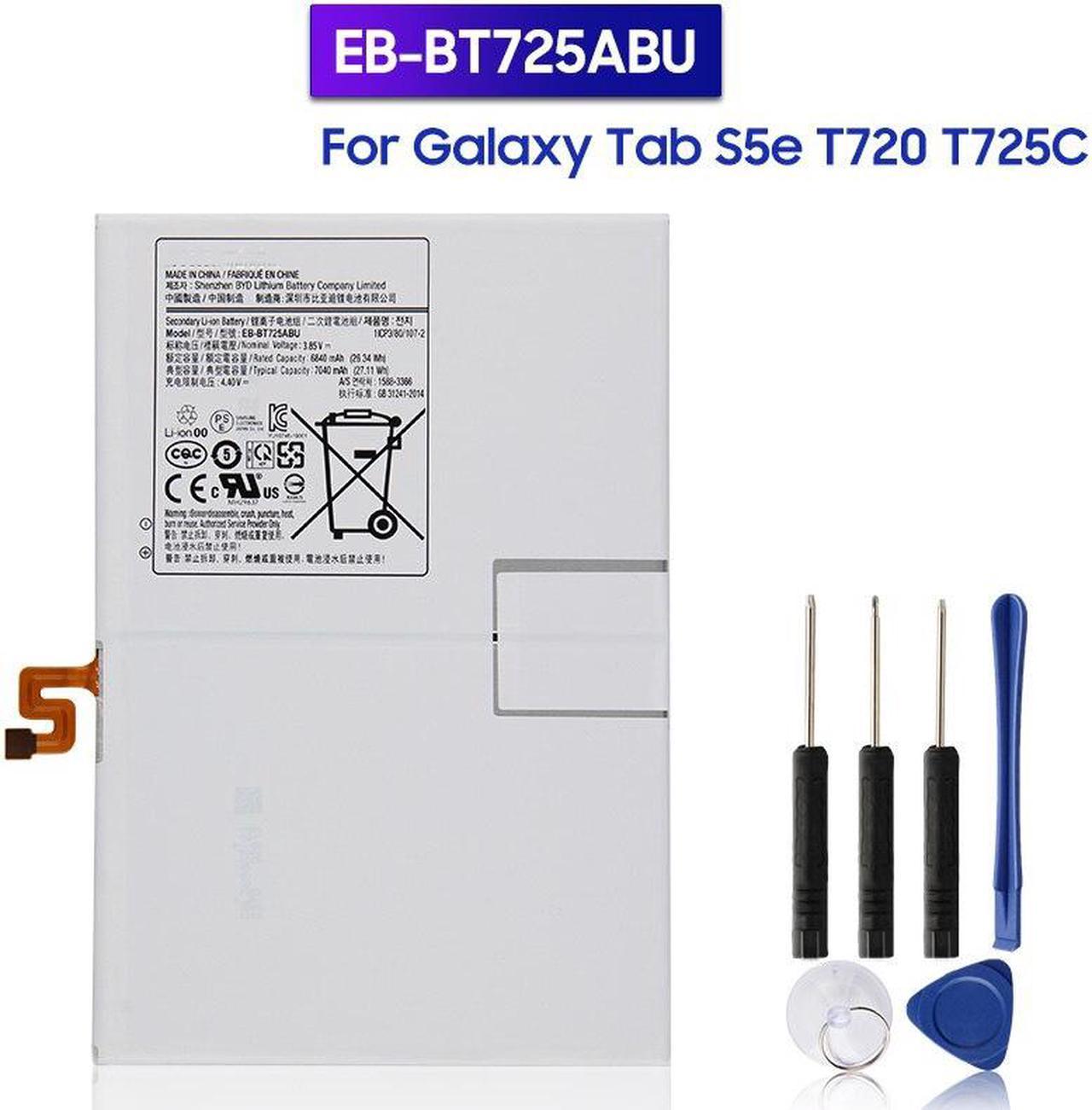 Replacement Battery for Samsung Tab S5e 10.5"    [T720 / T725] / Tab S6 Lite [P610] / Tab S6 10.5" [T860]Tablet Battery, T720 T725, EB-BT725ABU EB-BT725ABE