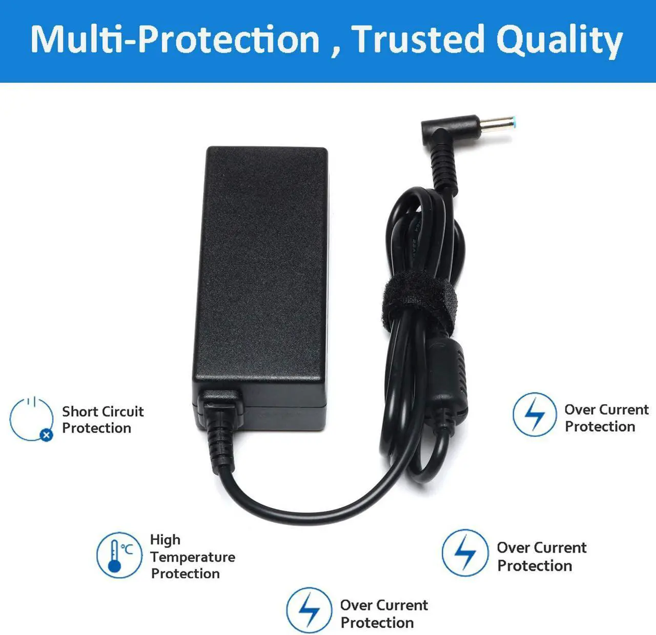 Alt view image 7 of 7 - 19.5V 2.31A 45W Ac Adapter/Laptop Charger/Power supply for HP 15-BS000 17-BS000: 15-bs168cl 15-bs010ds 15-bs013dx 15-bs060wm 15-bs192od 15-bs033cl 15-bs095ms 15-bs015dx 15-bs020wm 17-bs049dx