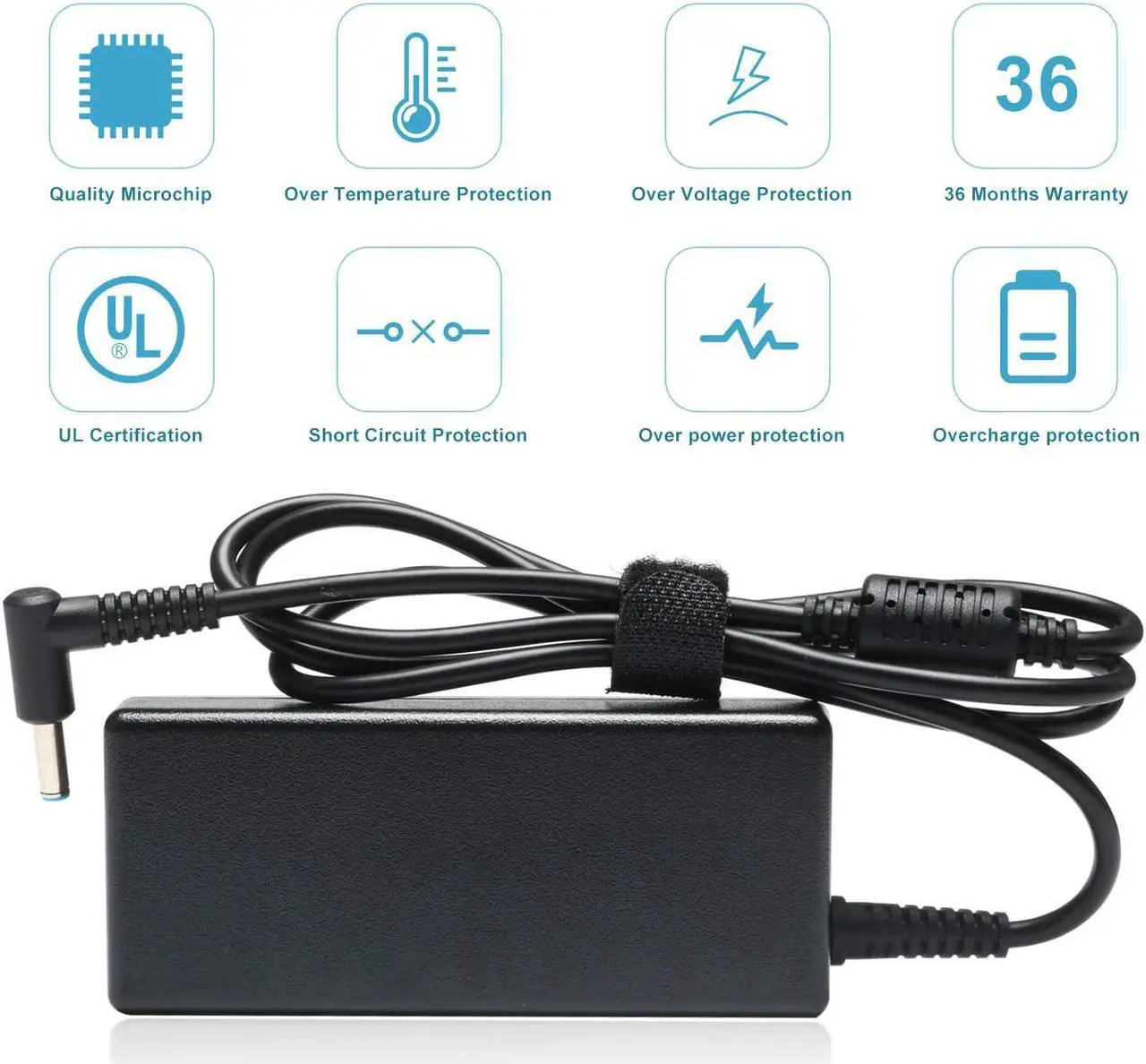 Alt view image 6 of 7 - 19.5V 3.33A AC Adapter Charger for HP Elitebook 850-G3 840-G3 820-G3 745-G3 725-G3 755-G3 840-G4 820-G4 850-G4 Probook 640 650 G2 430 440 450 G3 G4 HP 15-F009WM 15-F023WM Power Supply Cord