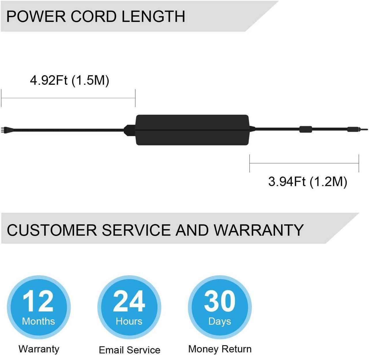 Alt view image 6 of 7 - 19V 3.42A 65W Laptop Adapter Charger for Acer Aspire 5253 7560 5750 5733 5517 5532 5742 5349 5534 4830t 5733z 5750z E15 E5-575 V5-571 ES1-531 ES1-531 V7 V3 R3 R7 S3 E1 M5 Series Power Supply Cord
