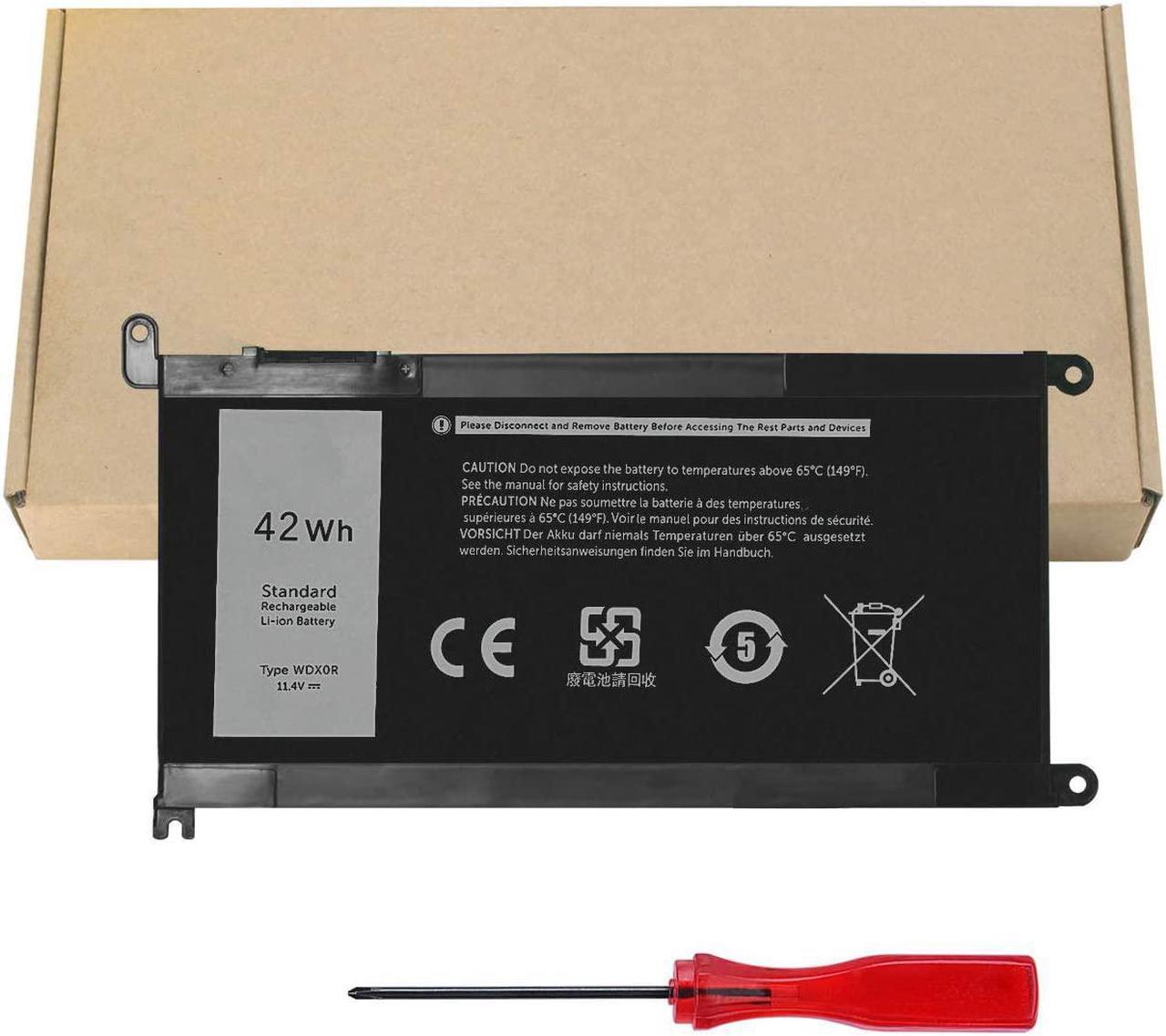 WDX0R Laptop Battery for Dell Inspiron 13 5368 5378 5379 7368 7378 Inspiron 14-7460 Inspiron 15 5565 5567 5568 5578 7560 7570 7579 7569 P58F Inspiron 17 5765 5767 FC92N 3CRH3 T2JX4 CYMGM - 42Wh/11.4V