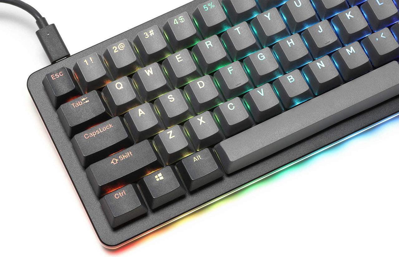 Alt view image 4 of 7 - Drop ALT Mechanical Keyboard — 65% (67 Key) Gaming Keyboard, Hot-Swap Switches, Programmable Macros, RGB LED Backlighting, USB-C, Doubleshot PBT, Aluminum Frame (Halo True, Black)