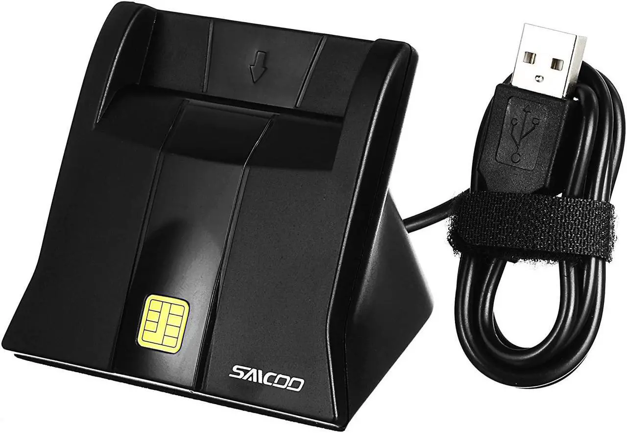 Alt view image 3 of 4 - Saicoo DOD Military USB Common Access CAC Smart Card Reader, Compatible with Mac Os, Win (Vertical Version)