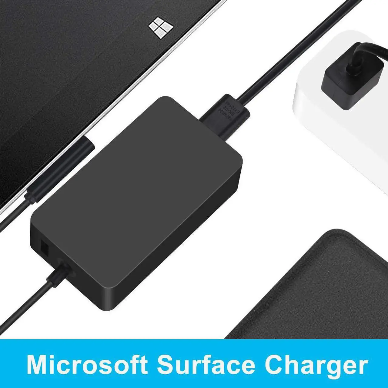 Alt view image 2 of 6 - Surface Pro Charger 65W Surface Pro 7 Pro 6 Pro 5 Pro 4 Pro 3 Power Supply Charger Fit for Microsoft Surface Book Surface Laptop 3 2 1 Surface Tablet Surface Go 2 1 Model 1706 1800 1625 Charger