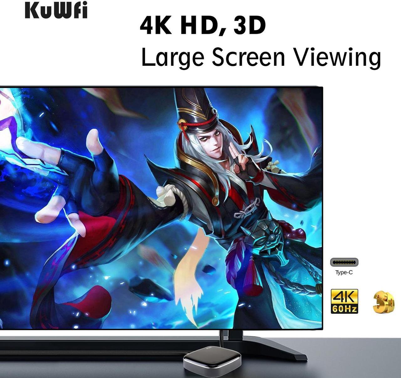 Alt view image 2 of 8 - KuWFi Type-C Capture HDMI Dongle 4K 1080P 60fps HD Video Game Capture Card Streaming Converter Recorder Plug and Play for Xbox/PS4/Switch/DSLR/Camcorders