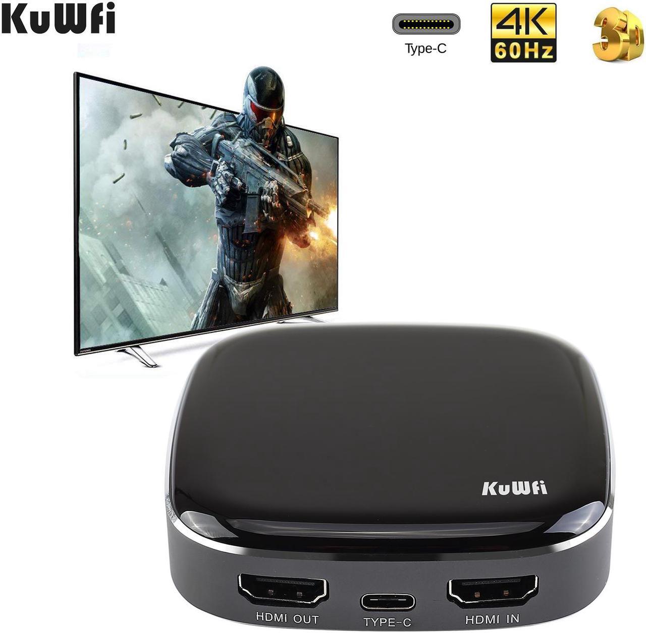 Alt view image 7 of 8 - KuWFi Type-C Capture HDMI Dongle 4K 1080P 60fps HD Video Game Capture Card Streaming Converter Recorder Plug and Play for Xbox/PS4/Switch/DSLR/Camcorders