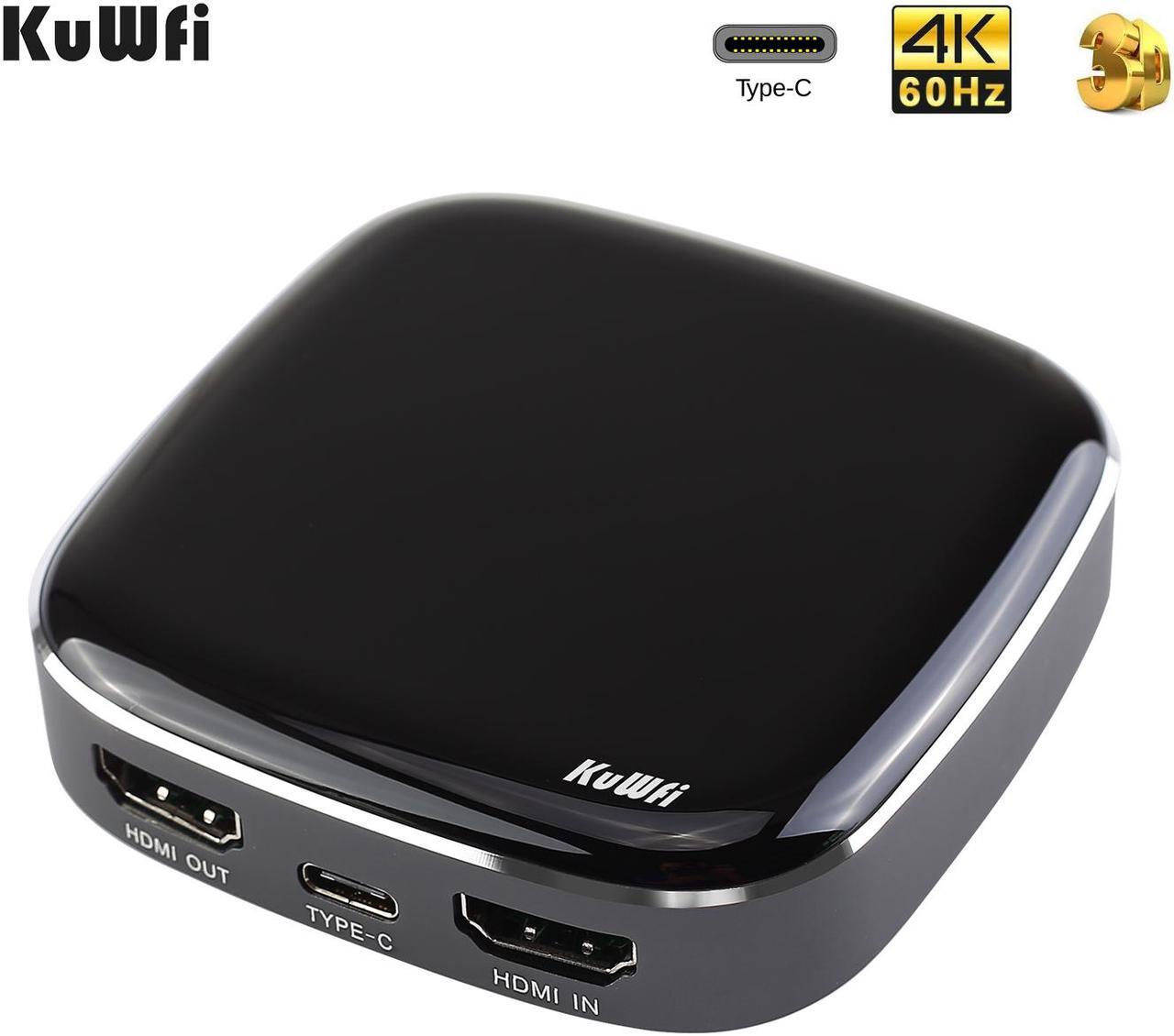 Main image of KuWFi Type-C Capture HDMI Dongle 4K 1080P 60fps HD Video Game Capture Card Streaming Converter Recorder Plug and Play for Xbox/PS4/Switch/DSLR/Camcorders