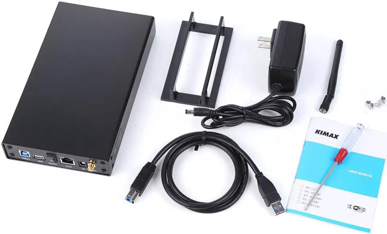 Alt view image 7 of 7 - KuWfi U35WF USB3.0 Wireless Hard Drive Case with wifi hdd enclosure 3.5" Wireless Repeater WiFi Storage WIFI hard disk box RJ45