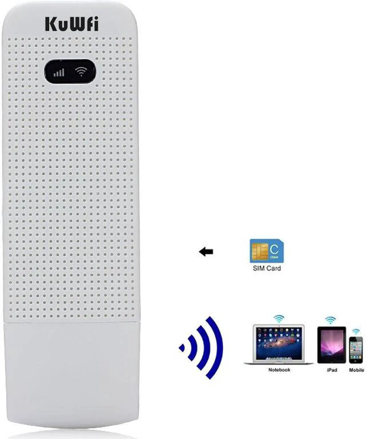 Main image of KuWFi LTE Mobile Hotspot 4G USB WiFi dongle Modem Mini 4G WiFi SIM Router Support 4G/3G +Wi-Fi Wireless Access Provide for Car or Bus (not Including SIM Card) for USA/CA/Mexico