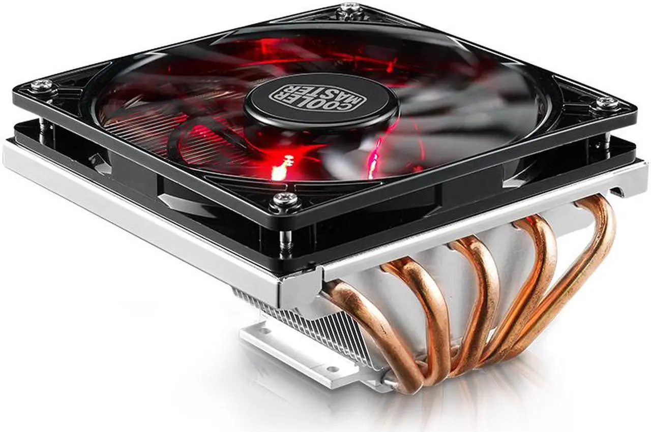 Main image of Cooler Master GeminII M5 LED - 2U Low Profile CPU Cooler with 5 Direct Contact Heatpipes & XtraFlo 120 Slim "Fire Red" LED PWM Cooling Fan