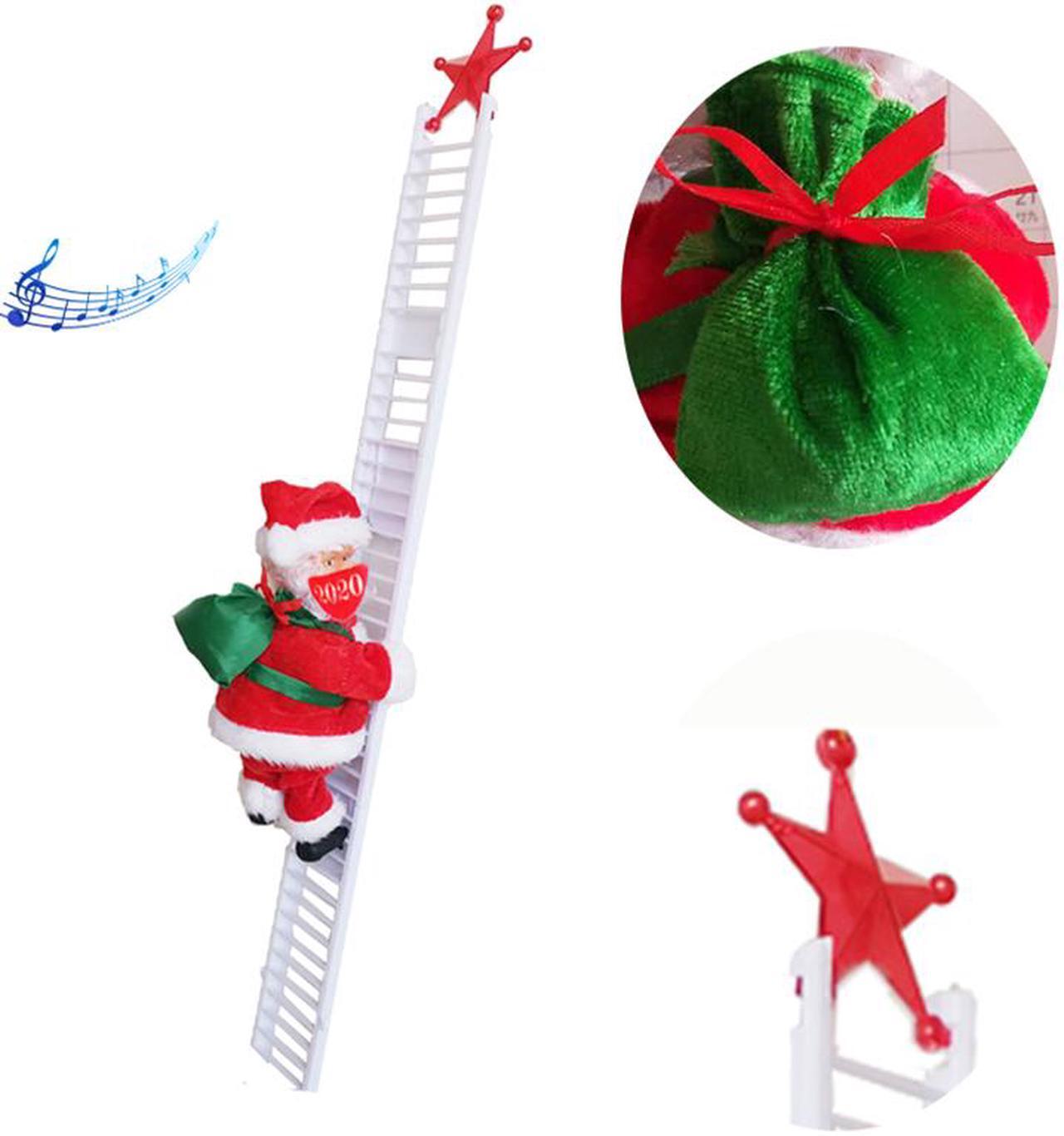 Alt view image 3 of 7 - Electric Climbing Ladder Santa Claus Christmas Figurine Ornament Xmas Party DIY Crafts Festival Navidad 2020 Gift Decorations