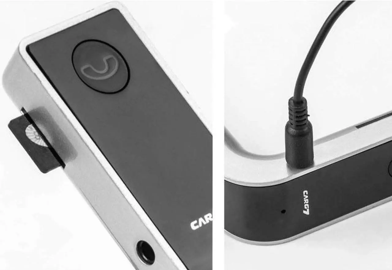 Alt view image 5 of 7 - CAR G7 Bluetooth FM Transmitter With TF/USB Flash Drives Music Player Silver