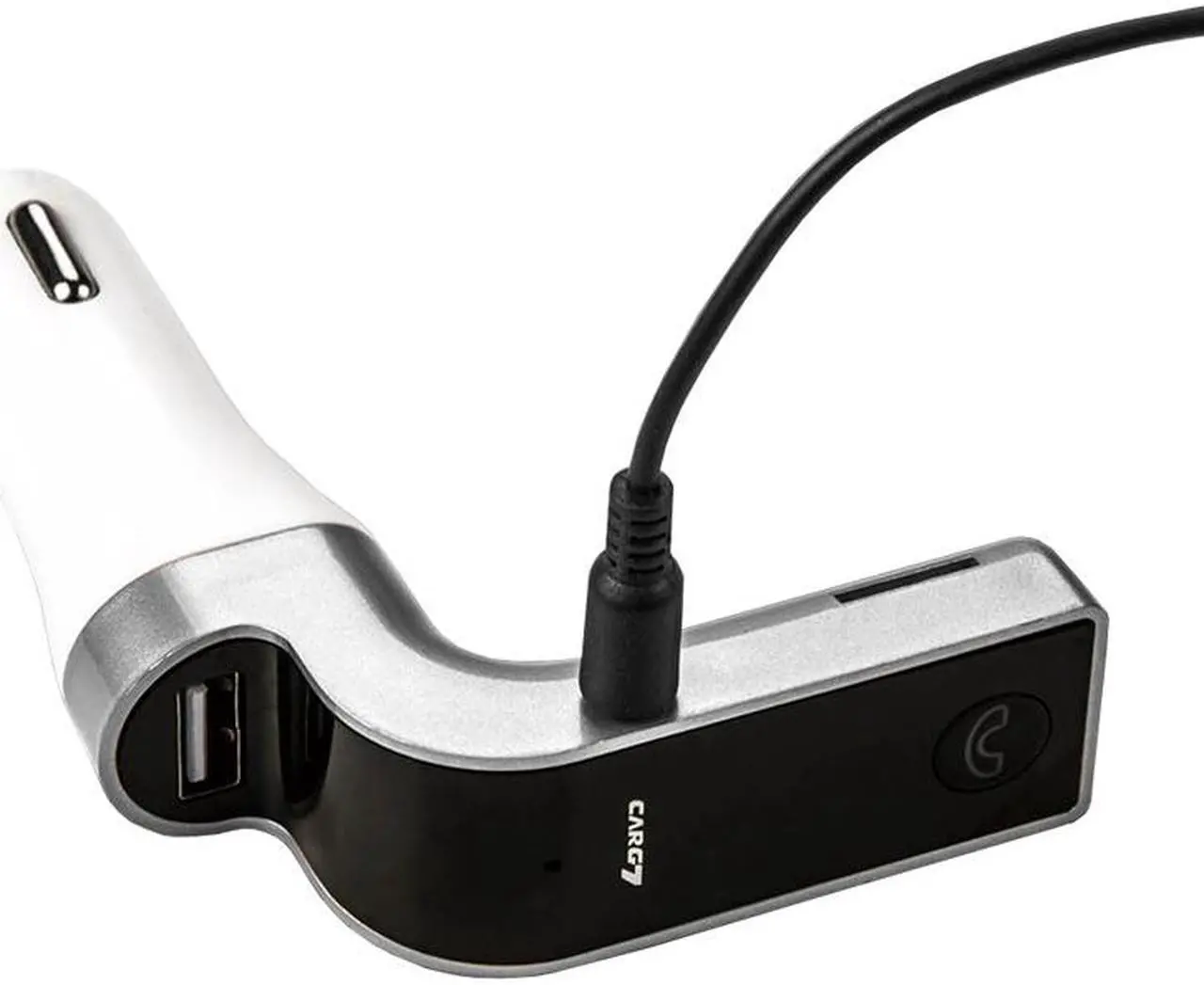 Alt view image 3 of 7 - CAR G7 Bluetooth FM Transmitter With TF/USB Flash Drives Music Player Silver