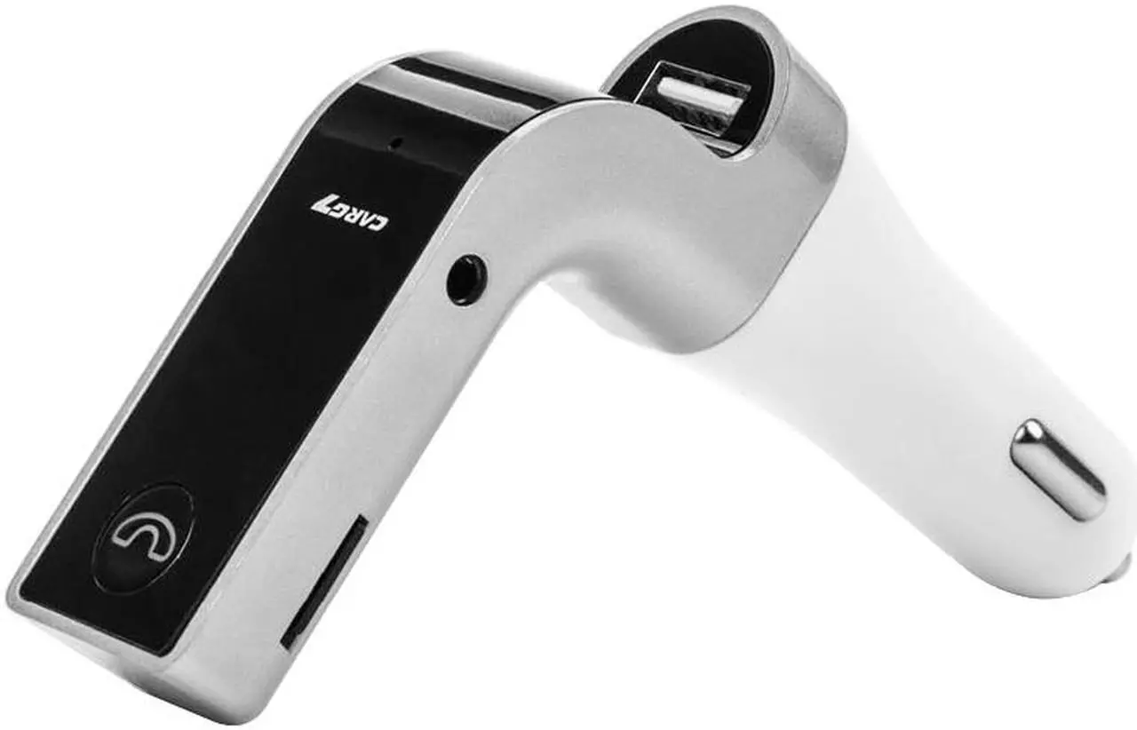 Alt view image 2 of 7 - CAR G7 Bluetooth FM Transmitter With TF/USB Flash Drives Music Player Silver