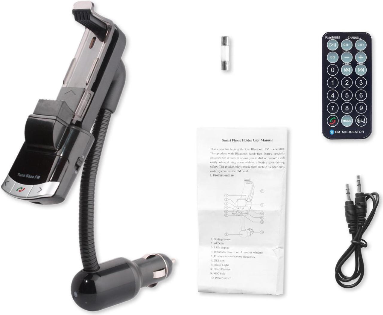 Alt view image 7 of 7 - BT8118 Vehicle Phone Bracket Bluetooth Handsfree Car Kit MP3 Player USB Phone Charger