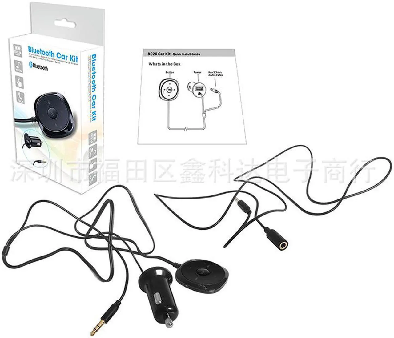 Alt view image 4 of 4 - BC20 Bluetooth Handsfree Car Kit Car Bluetooth Audio Receiver