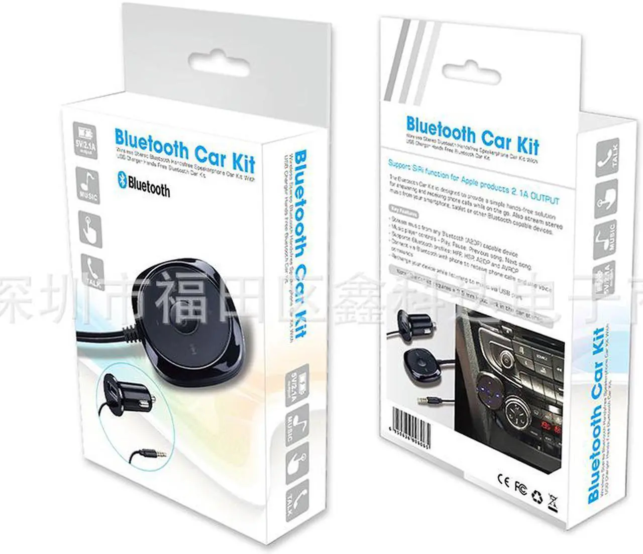Alt view image 3 of 4 - BC20 Bluetooth Handsfree Car Kit Car Bluetooth Audio Receiver