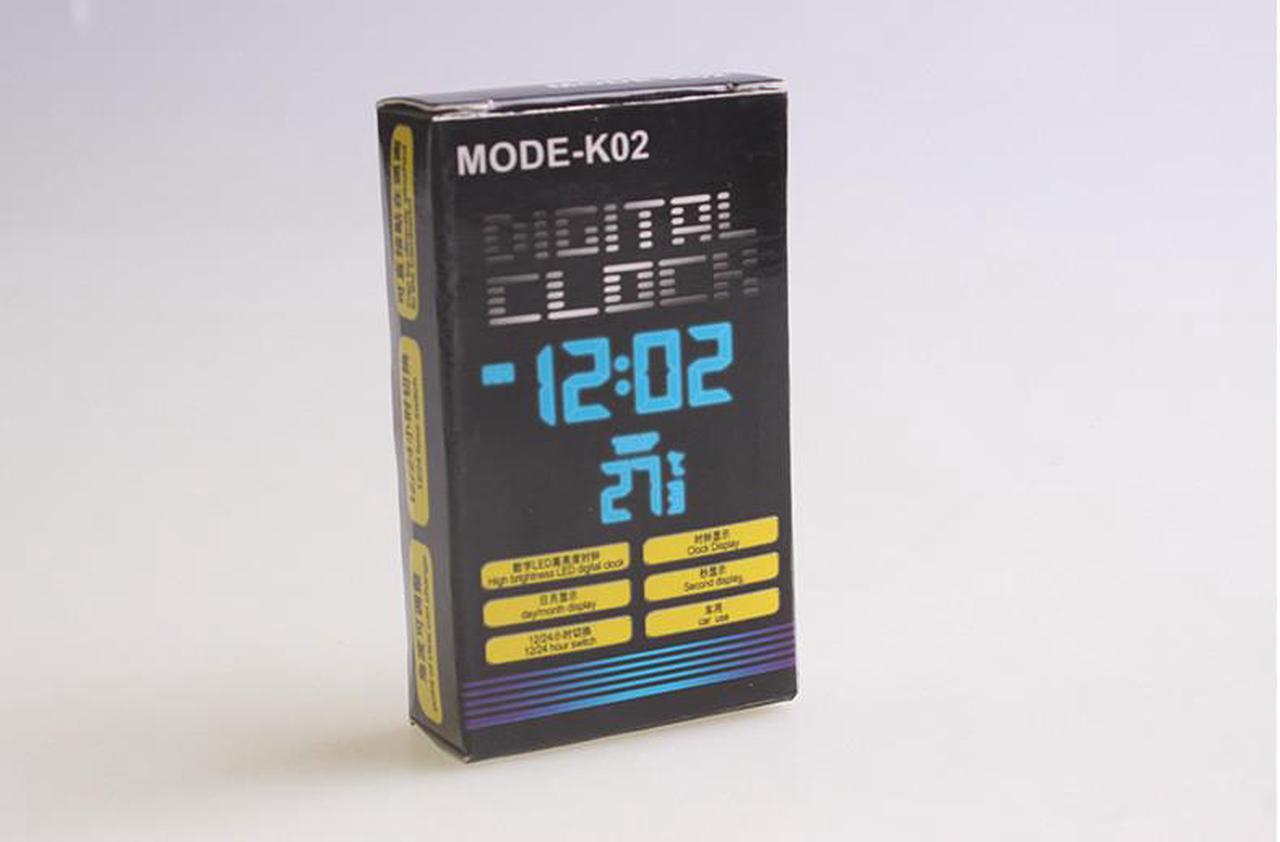 Alt view image 5 of 7 - Digital LED High Brightness Car Auto Electronic Clock Thermometer Car Watch