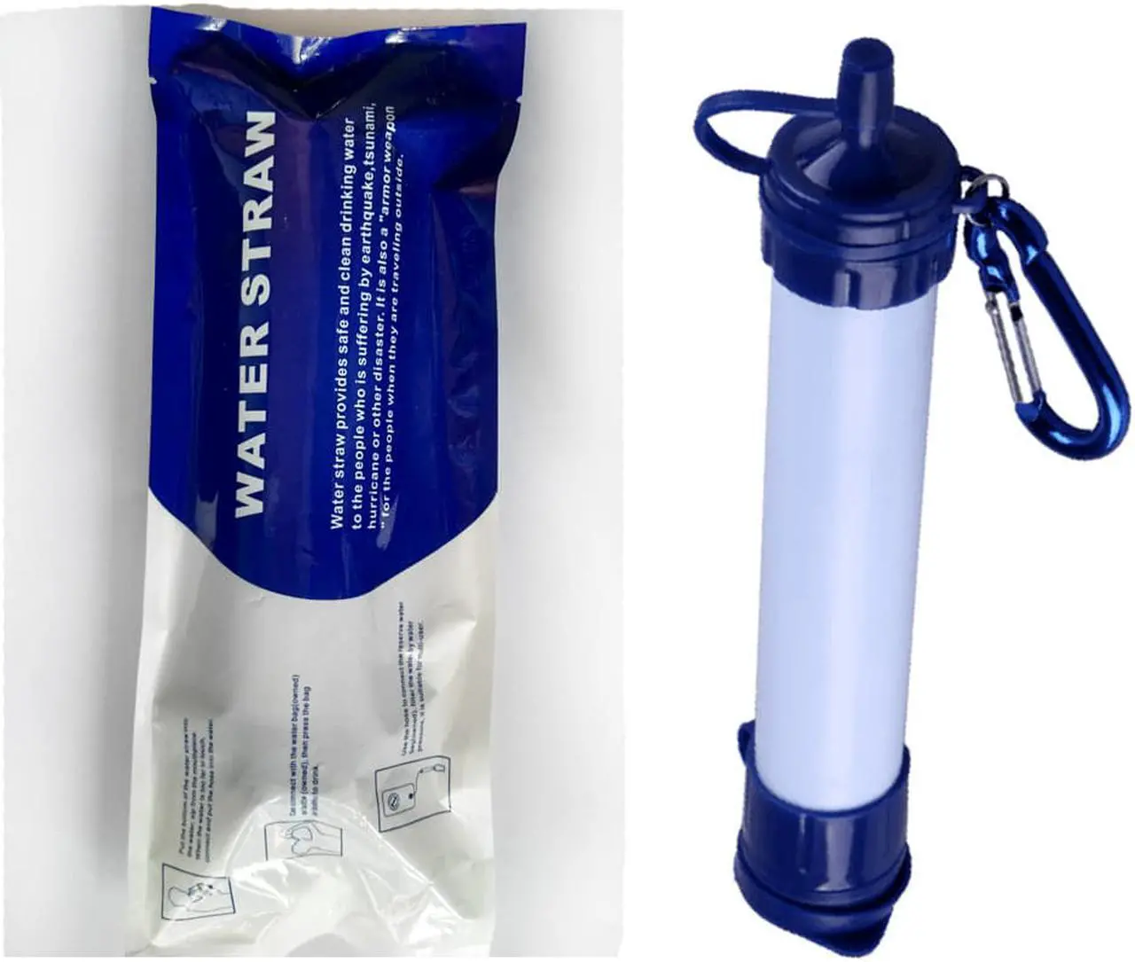 Alt view image 5 of 6 - Water Filter Purifier Outdoor Portable Camping Gear Water Bottles