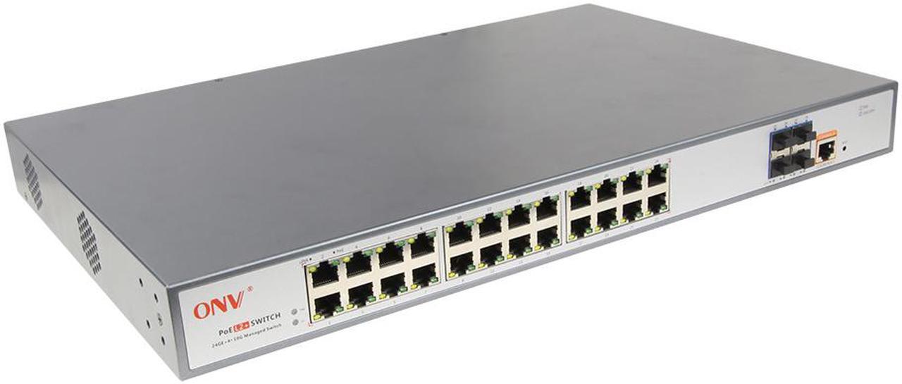 Alt view image 3 of 5 - ONV-POE36028PFM 24*10/100/1000M PoE RJ45 ports + 4*10G SFP+ ports compliant with both IEEE 802.3af/at standard POE Switch