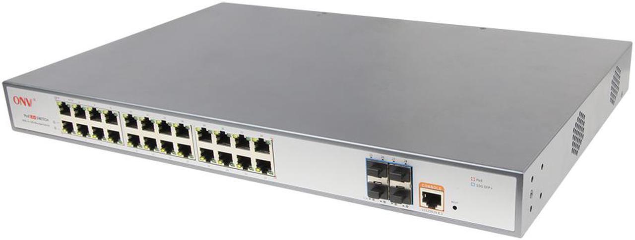 Alt view image 2 of 5 - ONV-POE36028PFM 24*10/100/1000M PoE RJ45 ports + 4*10G SFP+ ports compliant with both IEEE 802.3af/at standard POE Switch