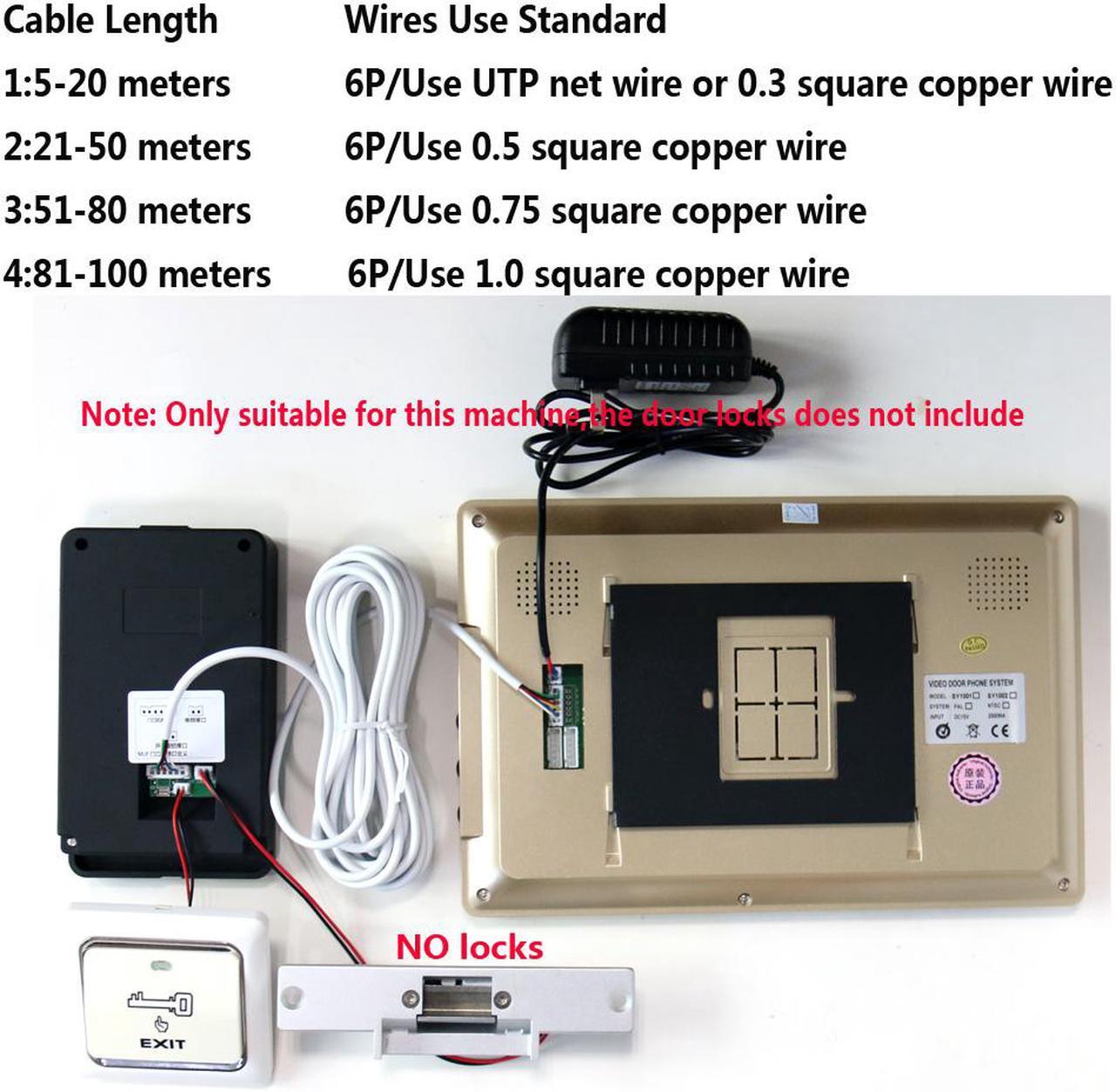 Alt view image 3 of 6 - 10inch Lcd Fingerprint Recognition RFID Password  Video Door Phone Intercom System outdoor unit