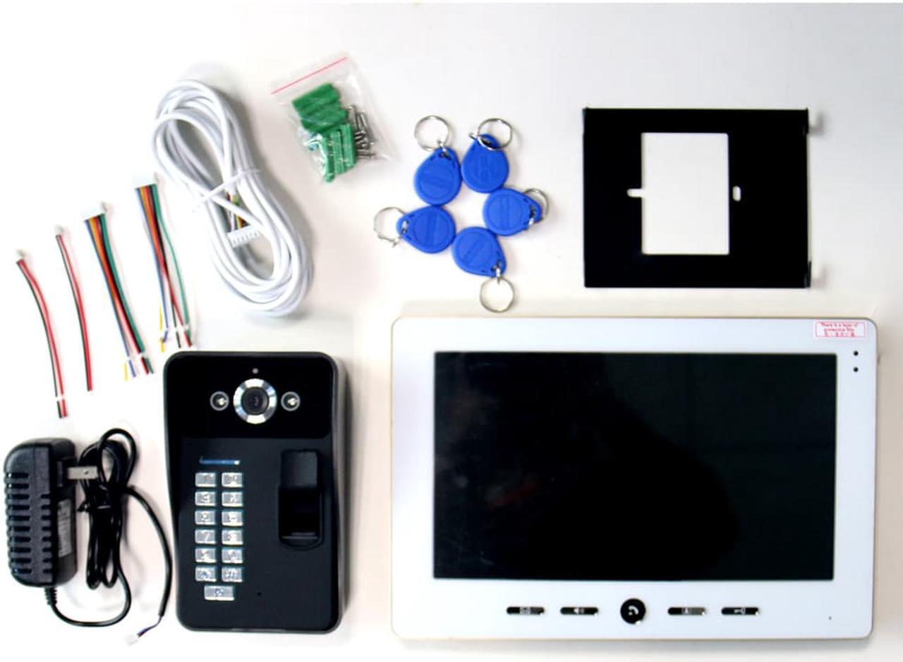 Alt view image 6 of 6 - 10inch Lcd Fingerprint Recognition RFID Password  Video Door Phone Intercom System outdoor unit