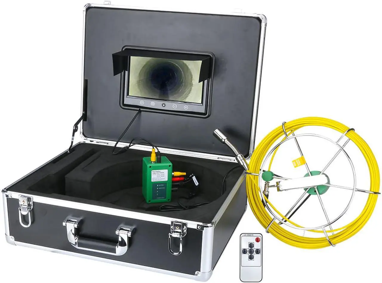 Alt view image 2 of 7 - 6W LED Lights 8GB TF Card Drain Pipe Sewer Inspection Camera System 9inch LCD DVR 1000TVL 50M IP68