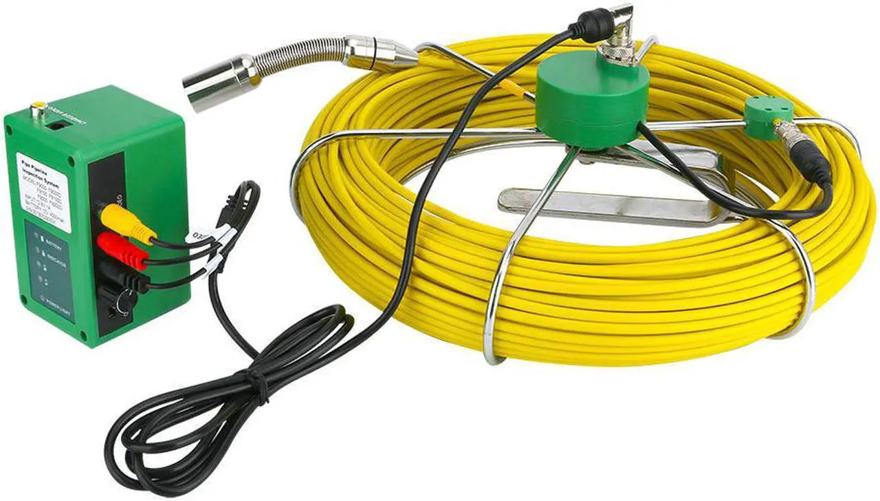 Alt view image 6 of 7 - 50M IP68 Waterproof Drain Pipe Sewer Inspection Camera System 9"LCD DVR 1000TVL Camera with 6W LED Lights 8GB TF Card