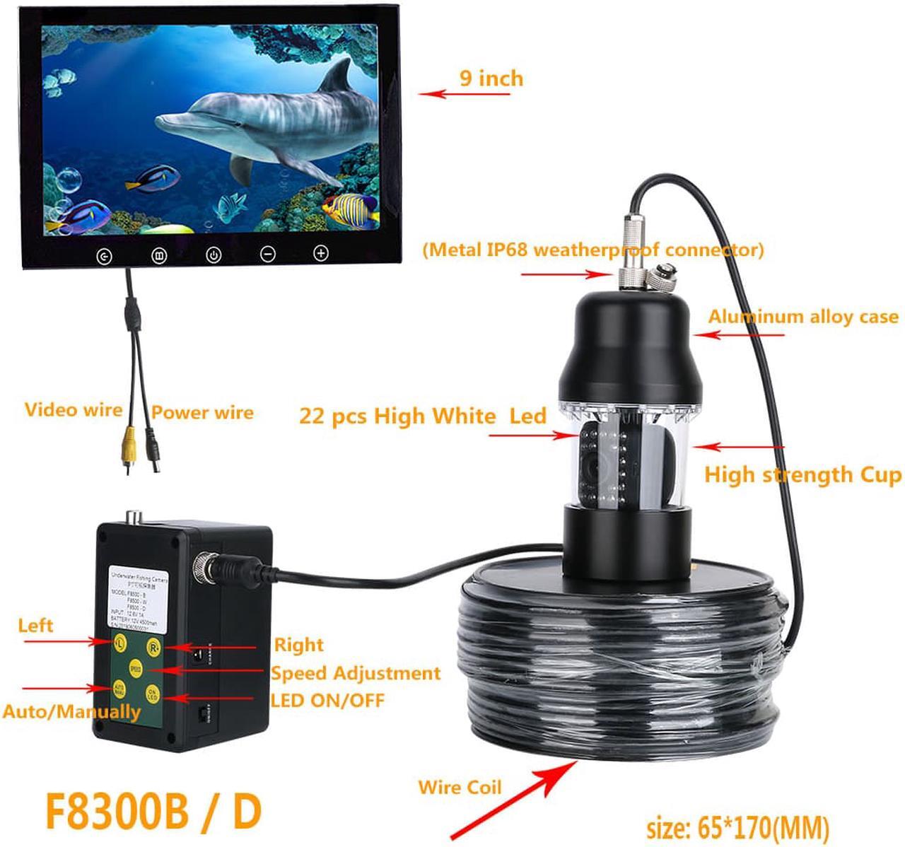 Alt view image 2 of 7 - 9 Inch DVR Recorder Color Screen 50m Professional Underwater Fishing Video Camera Fish Finder Waterproof 22 LEDs 360 Degree Rotating Camera