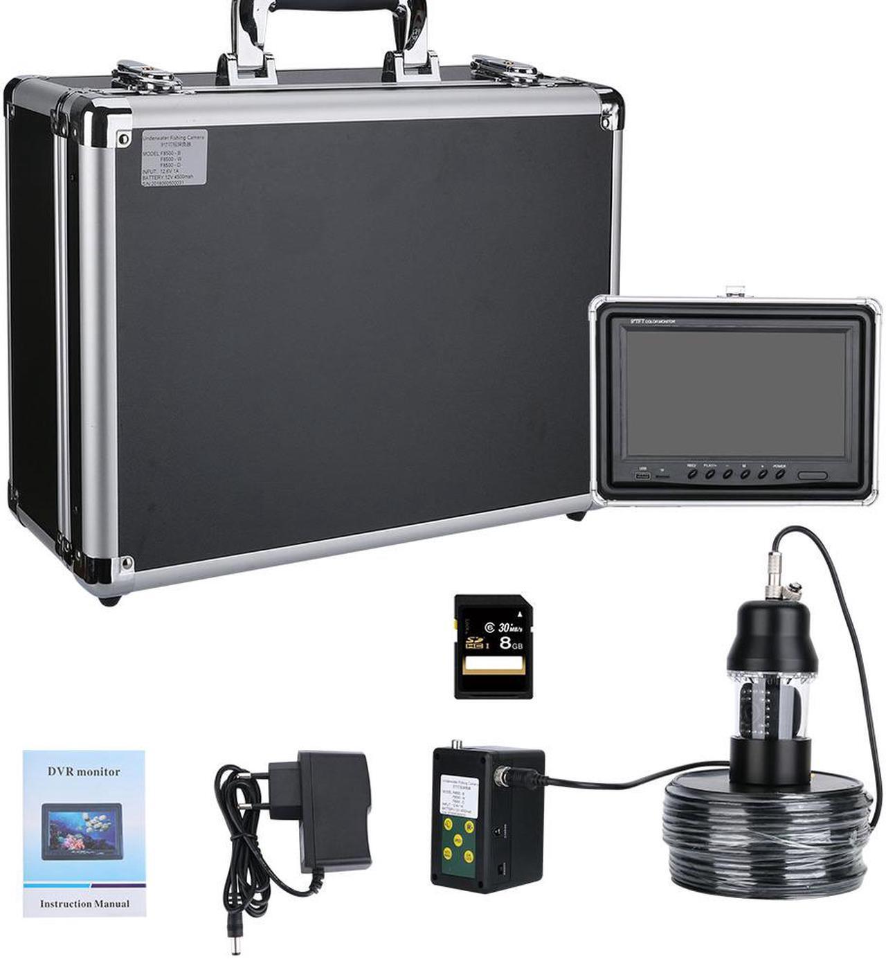 Alt view image 4 of 6 - 100m Professional Underwater Fishing Video Camera Fish Finder 9 Inch DVR Recorder Color Screen Waterproof 22 LEDs 360 Degree Rotating Camera