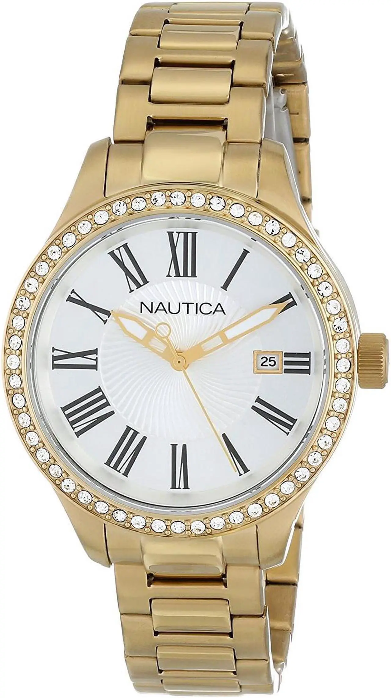 Alt view image 5 of 8 - Nautica Women's Bfd 101 N16661M Gold Stainless-Steel Quartz Watch with Silver Dial