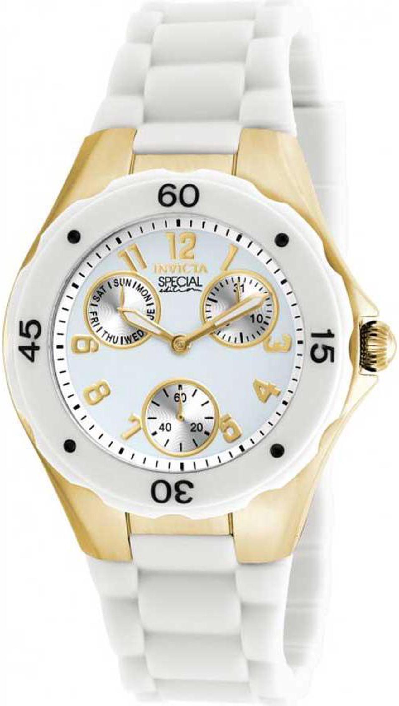 Main image of Invicta 18796 Women's Chronograph White Polyurethane Flame Fusion Watch