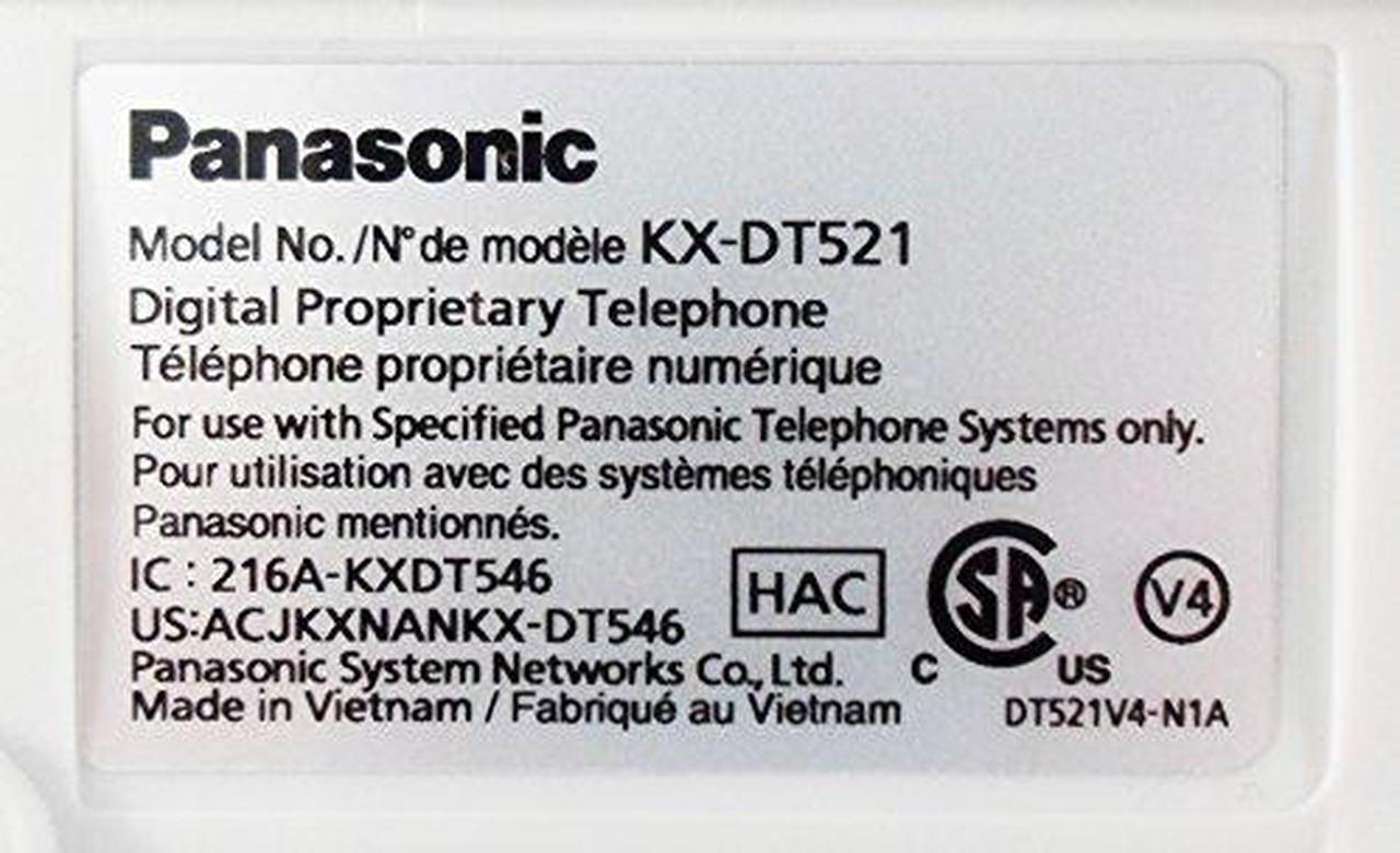 Alt view image 12 of 13 - Panasonic KX-DT521 White 8 Button 1-line Digital Telephone
