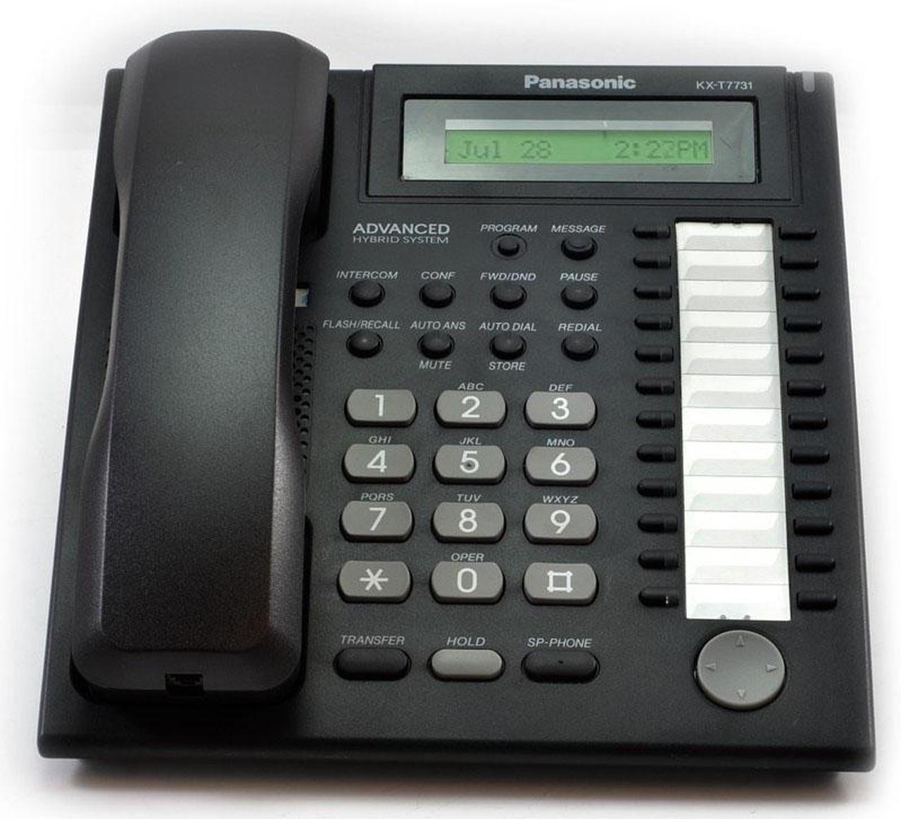 Alt view image 10 of 10 - Panasonic BTI KX-T7731BK Speakerphone with LCD - Black