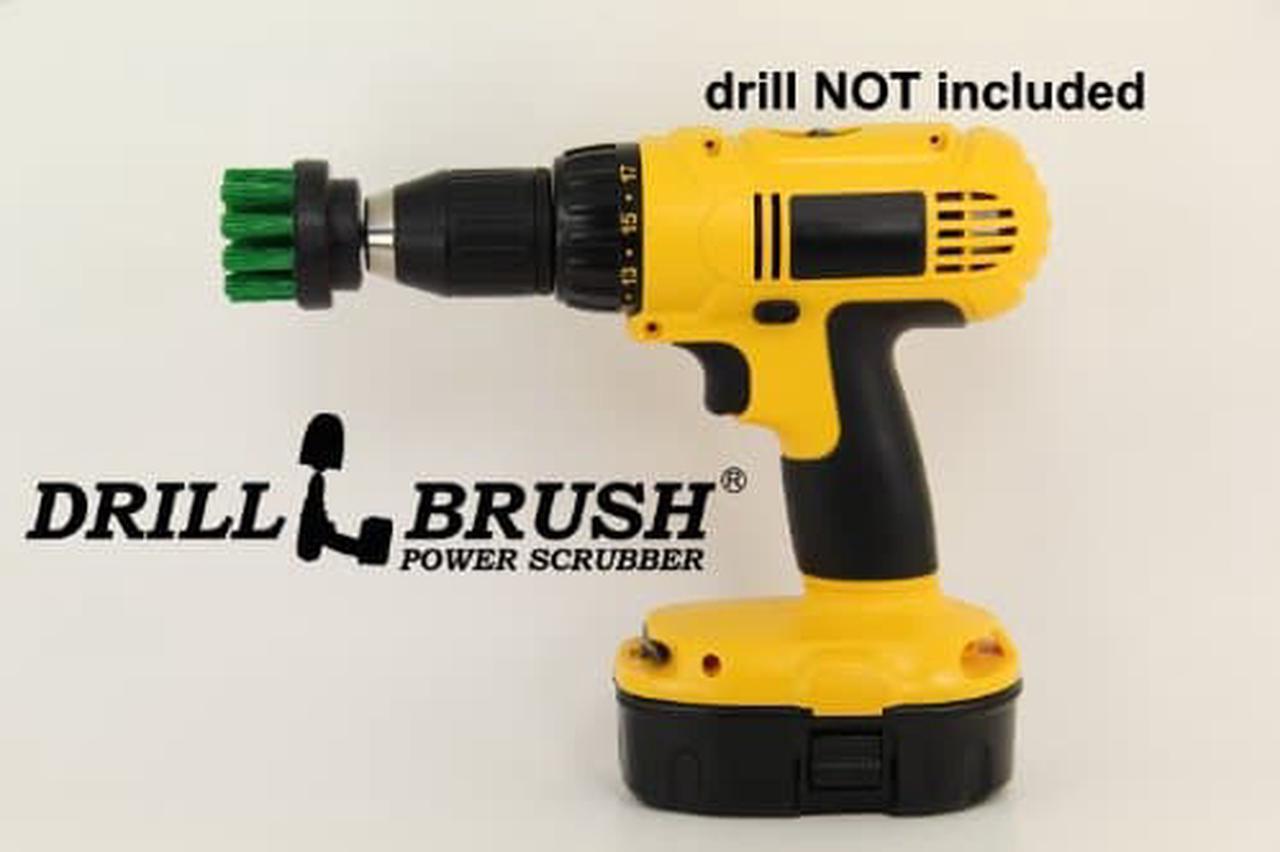 Alt view image 2 of 4 - Small Diameter All Purpose Power Scrub and Cleaning Brush Automotive Home Garage and Boat Cleaning