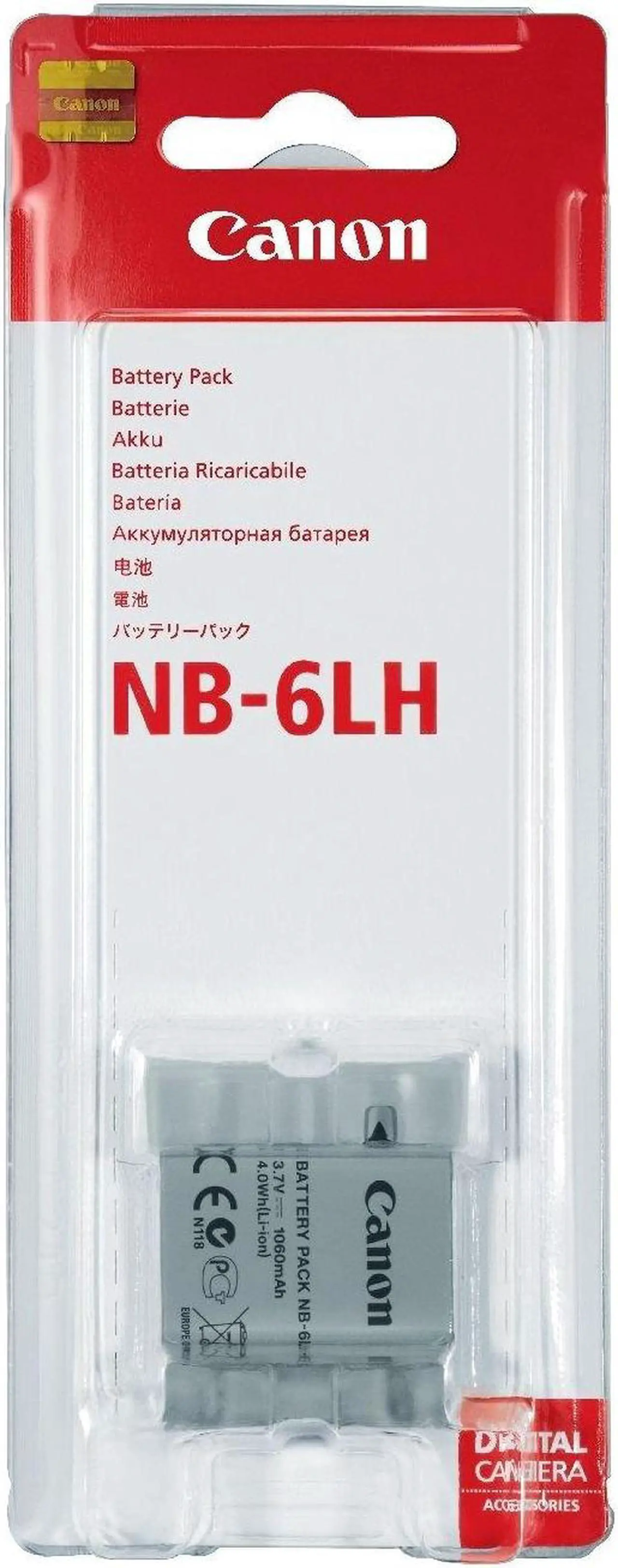 Alt view image 12 of 19 - Canon NB-6LH Lithium-Ion Battery Pack (3.7V, 1,060mAh)