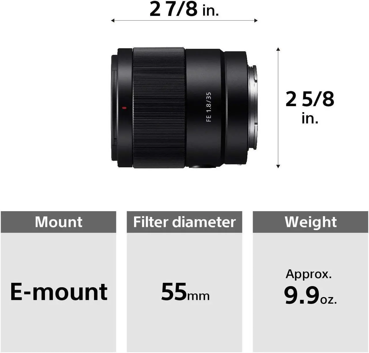 Alt view image 11 of 20 - Sony FE 35mm f/1.8 Lens