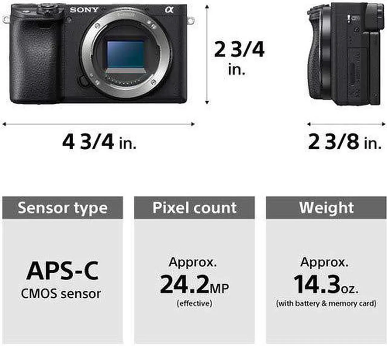 Alt view image 3 of 8 - Sony Alpha a6400 Mirrorless Digital Camera with 16-50mm Lens - International Model