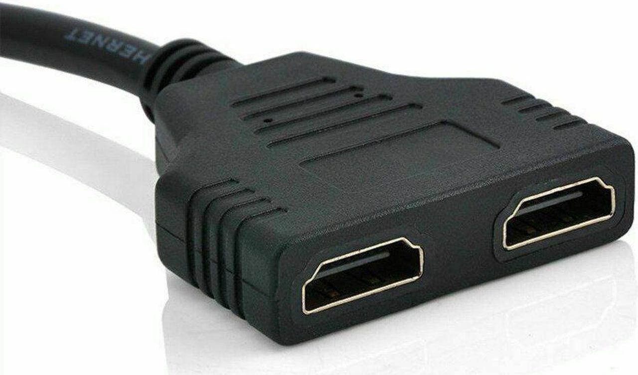 1 Input 2 Output HDMI Port Male to Female Splitter