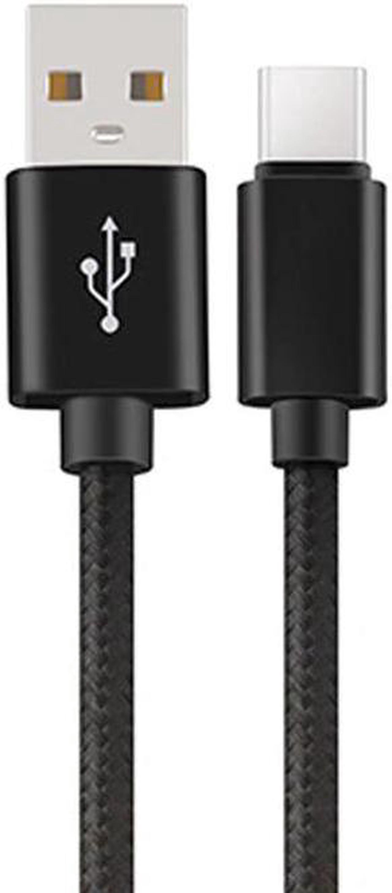 6 Feet Braided USB Type C to Type C Fast Charging Data Sync Cable Black