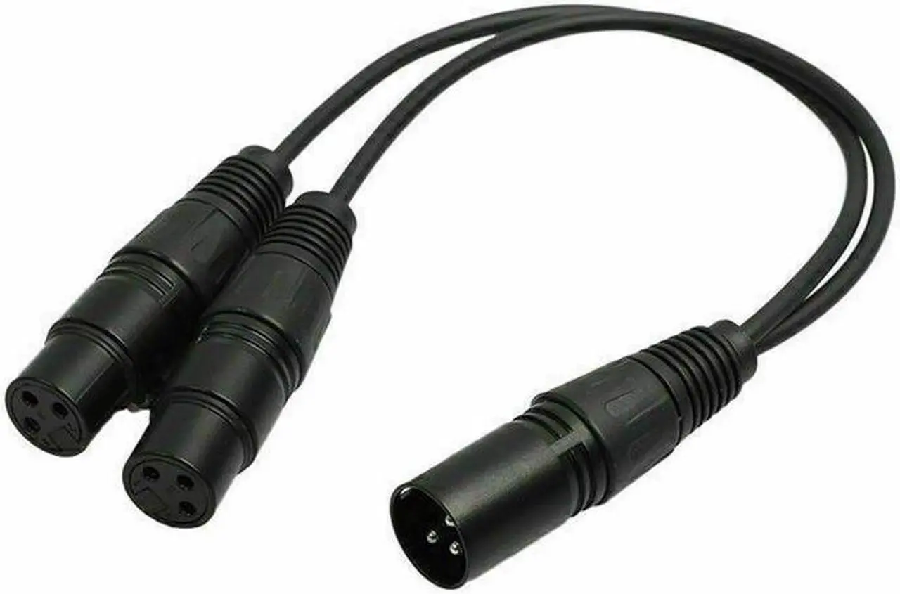 Main image of XLR Male Plug to Dual 2 Female Jack Y Splitter