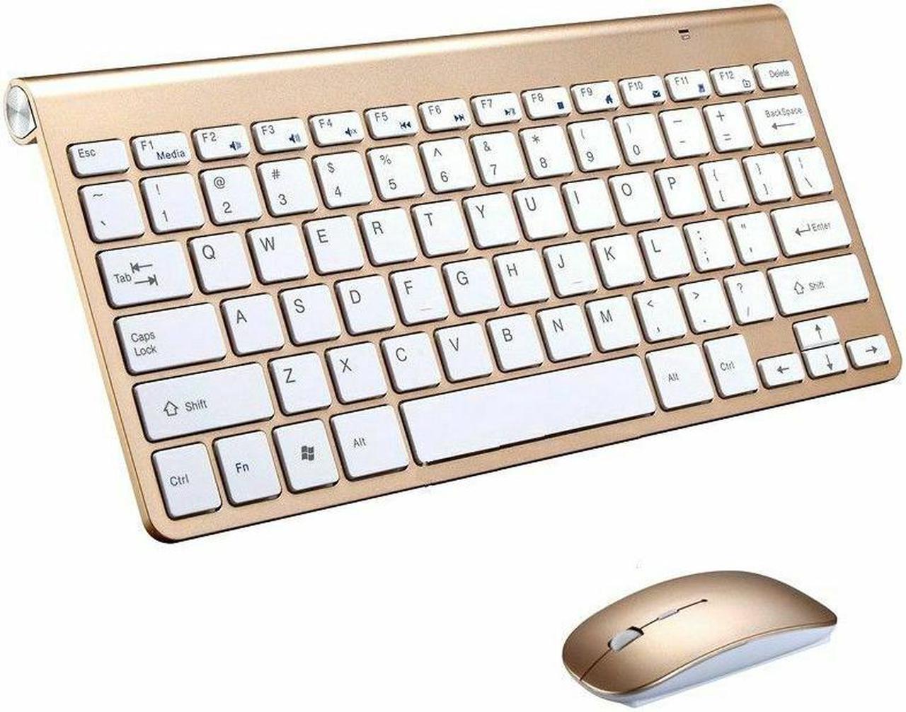Main image of 2.4G Compatible Mini Wireless Keyboard And Mouse Set Gold