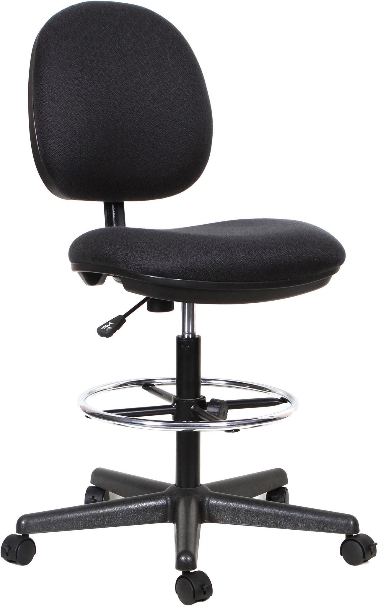 TygerClaw TYFC3306 Mid Back Fabric Office Stool Chair