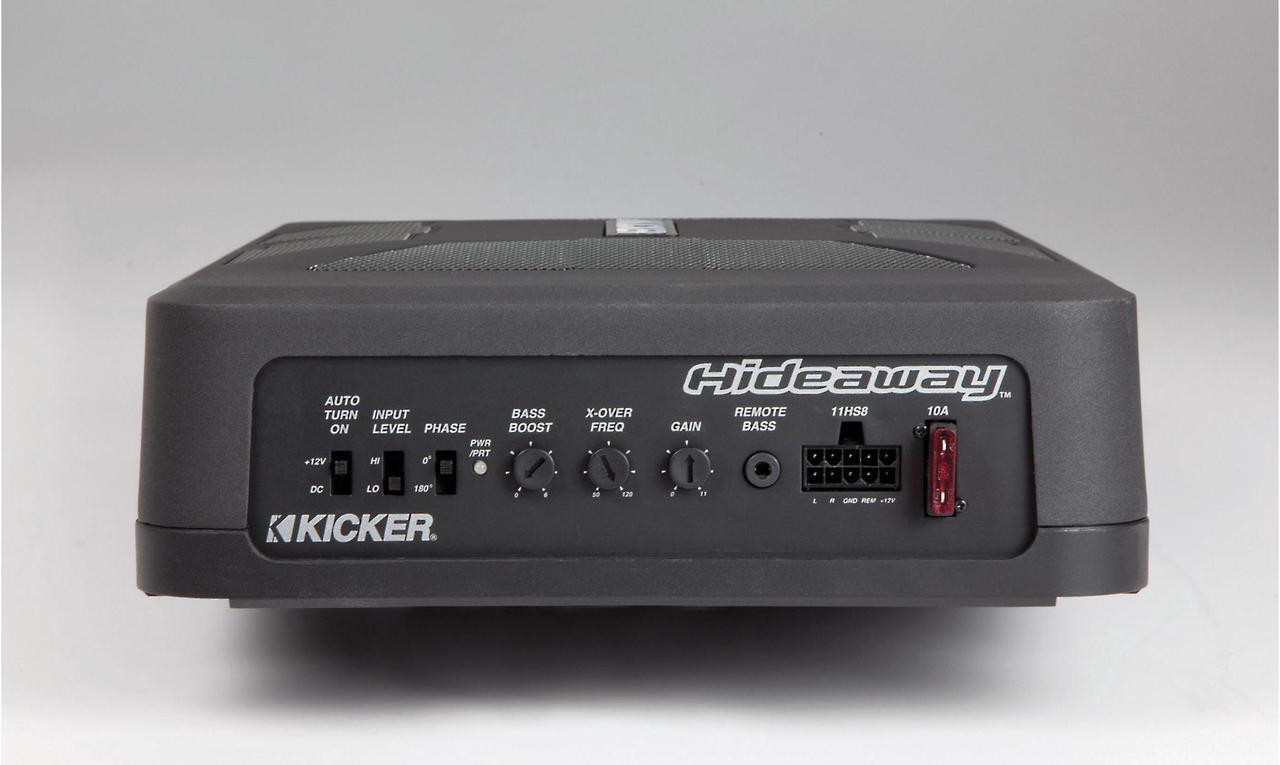 Alt view image 3 of 20 - KICKER 11HS8 8" 150W Hideaway Car Audio Powered Subwoofer Sub Enclosure HS8